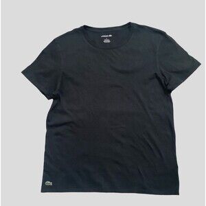 Lacoste T-Shirt Mens Medium Short Sleeve Black Regular Fit Cotton
